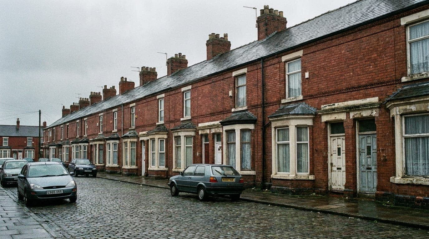Row of Victorian terraced houses in the UK, the housing stock ECO4 insulation grants target most